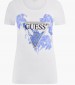 Γυναικείες Μπλούζες - Τοπ Tr.Flower Άσπρο Βαμβάκι Guess Γυναικείες Μπλούζες - Τοπ Tr.Flower Άσπρο Βαμβάκι Guess