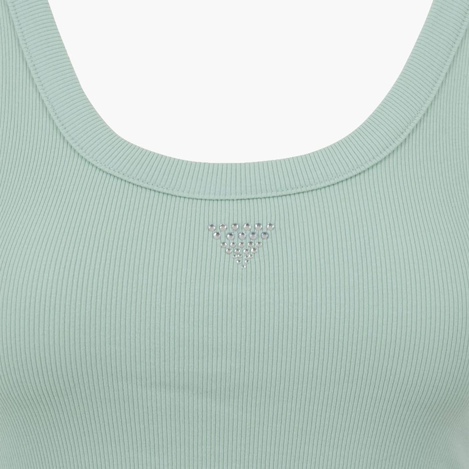 Γυναικείες Μπλούζες - Τοπ Triangle.Bling Πράσινο Βαμβάκι Guess