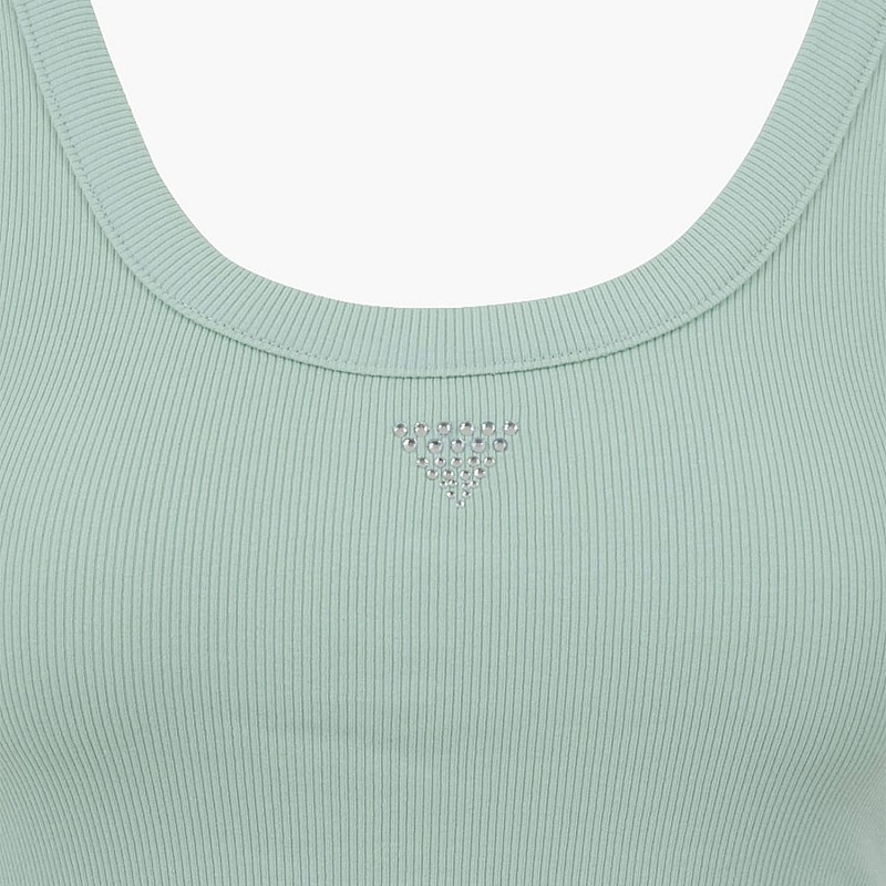 Γυναικείες Μπλούζες - Τοπ Triangle.Bling Πράσινο Βαμβάκι Guess