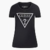 Γυναικείες Μπλούζες - Τοπ Triangle.Tee Μαύρο Βαμβάκι Guess Γυναικείες Μπλούζες - Τοπ Triangle.Tee Μαύρο Βαμβάκι Guess