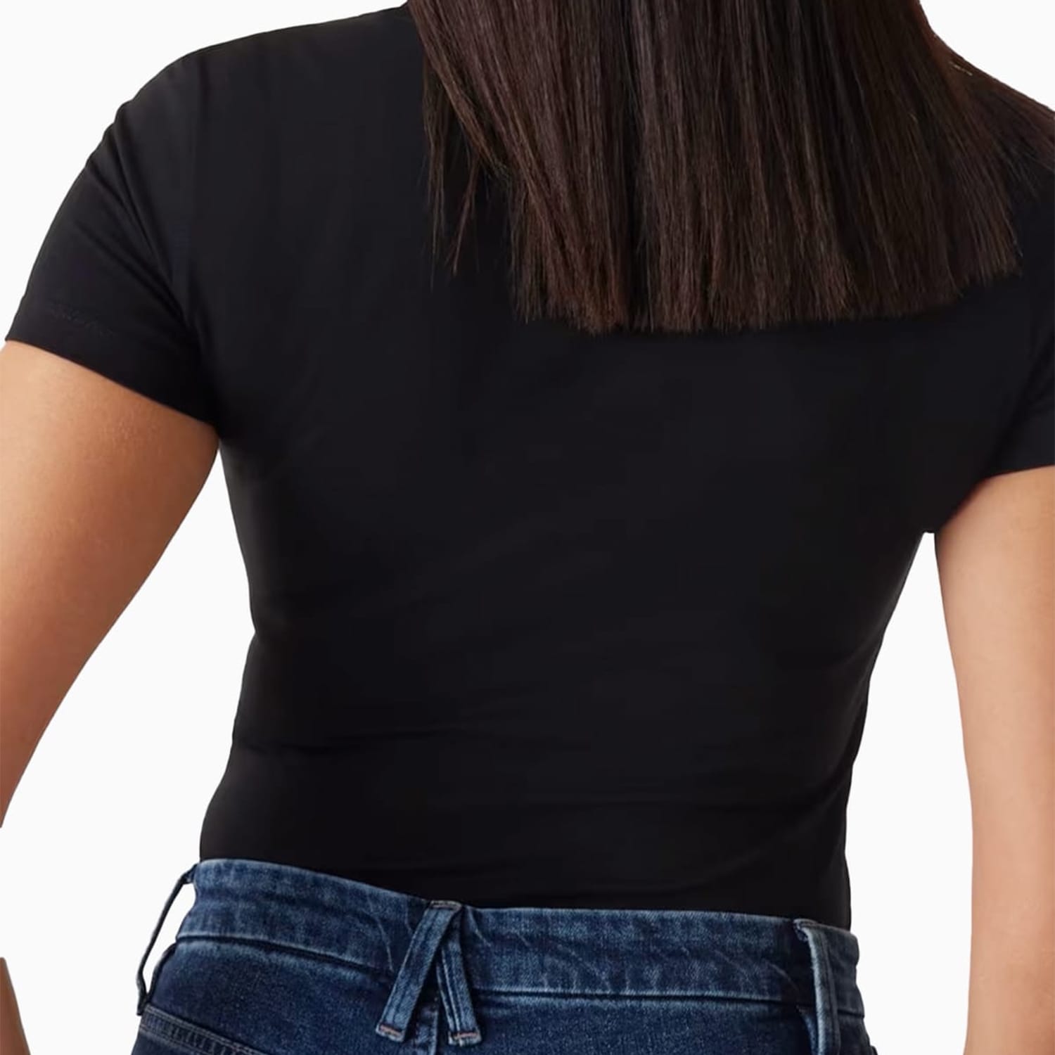 Γυναικείες Μπλούζες - Τοπ Triangle.Tee Μαύρο Βαμβάκι Guess Γυναικείες Μπλούζες - Τοπ Triangle.Tee Μαύρο Βαμβάκι Guess
