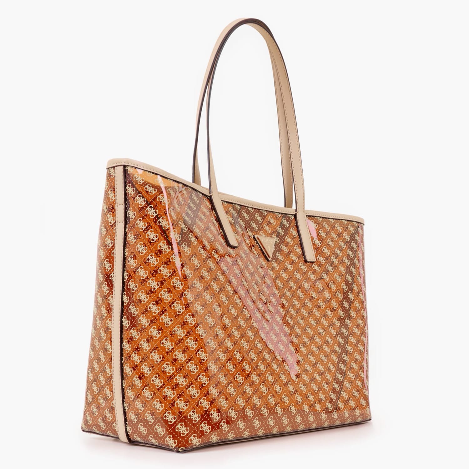 Γυναικείες Τσάντες Tuana.Tt Μπεζ Διαφάνεια Guess
