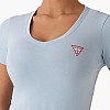 Women T-Shirts - Tops V.Mini LightBlue Cotton Guess Women T-Shirts - Tops V.Mini LightBlue Cotton Guess