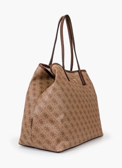 Γυναικείες Τσάντες Victtoria Μπεζ ECOleather Guess