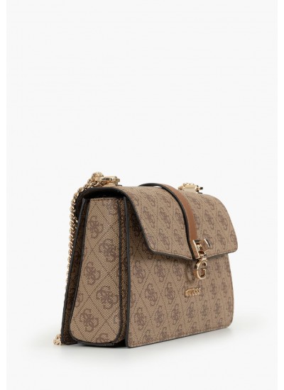 Γυναικείες Τσάντες Zamira.Flap Μπεζ ECOleather Guess