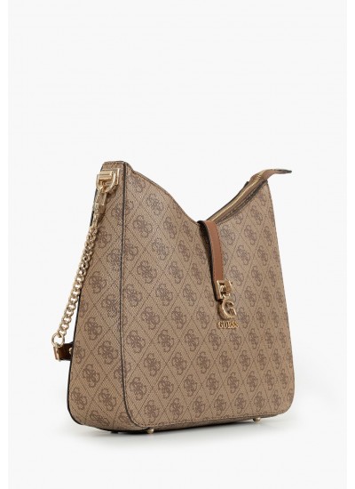 Γυναικείες Τσάντες Zamira.Hobo Μπεζ ECOleather Guess