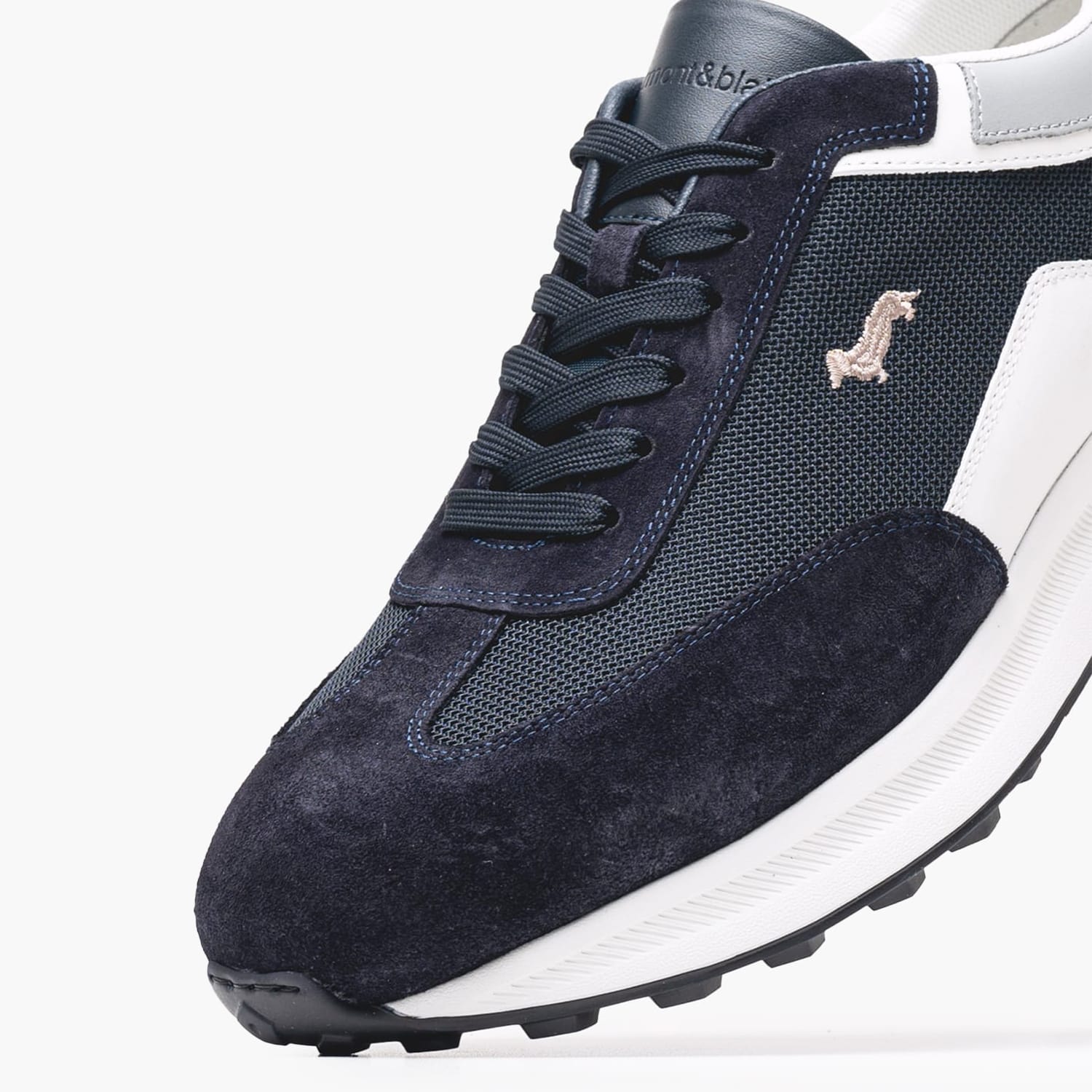 Men Casual Shoes 251072 Blue Buckskin-Fabric Harmont & Blaine