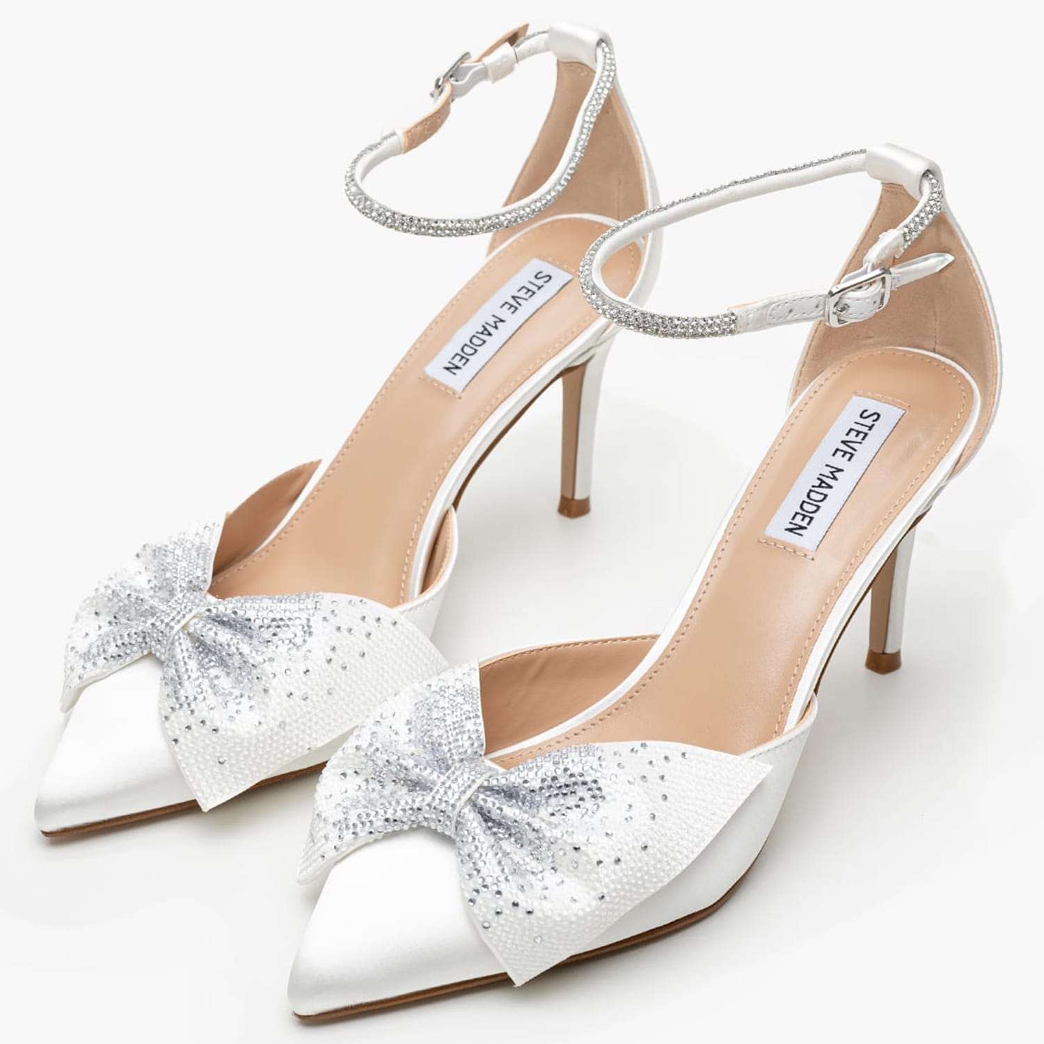 Γυναικείες Γόβες & Peeptoes Χαμηλές Lilyann.E Άσπρο Ύφασμα Steve Madden Γυναικείες Γόβες & Peeptoes Χαμηλές Lilyann.E Άσπρο Ύφασμα Steve Madden