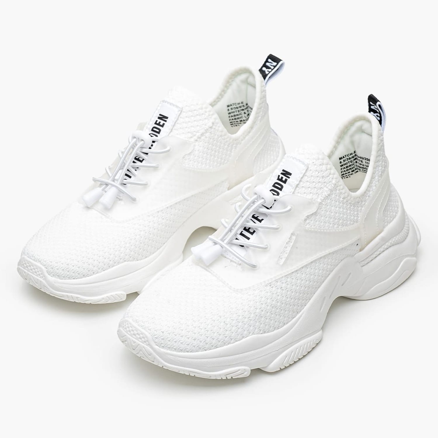 Women Casual Shoes Match.E White ECOleather-Fabric Steve Madden Women Casual Shoes Match.E White ECOleather-Fabric Steve Madden