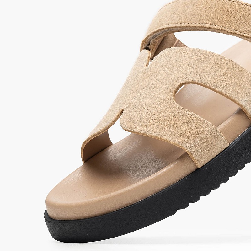 Women Flats Missile Beige Buckskin Steve Madden