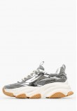Women Casual Shoes Possession.E Silver ECOleather-Fabric Steve Madden
