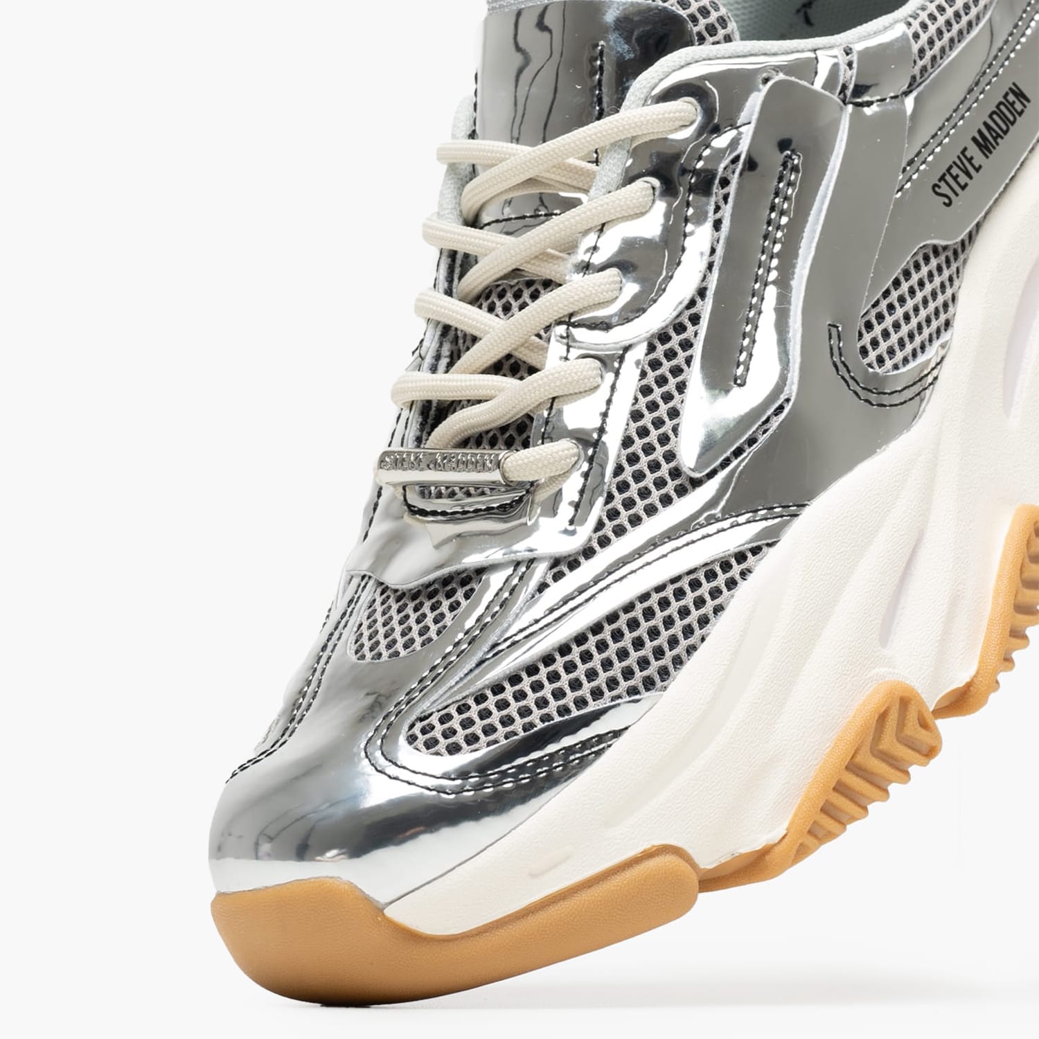 Γυναικεία Παπούτσια Casual Possession.E Ασημί ECOleather-Ύφασμα Steve Madden