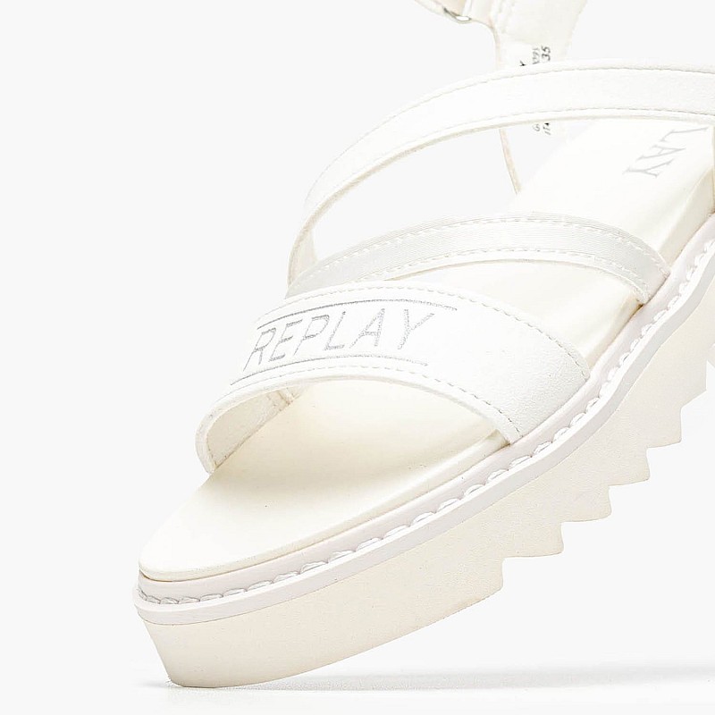 Kids Flip Flops & Sandals Alicante.Jr6 White ECOleather Replay