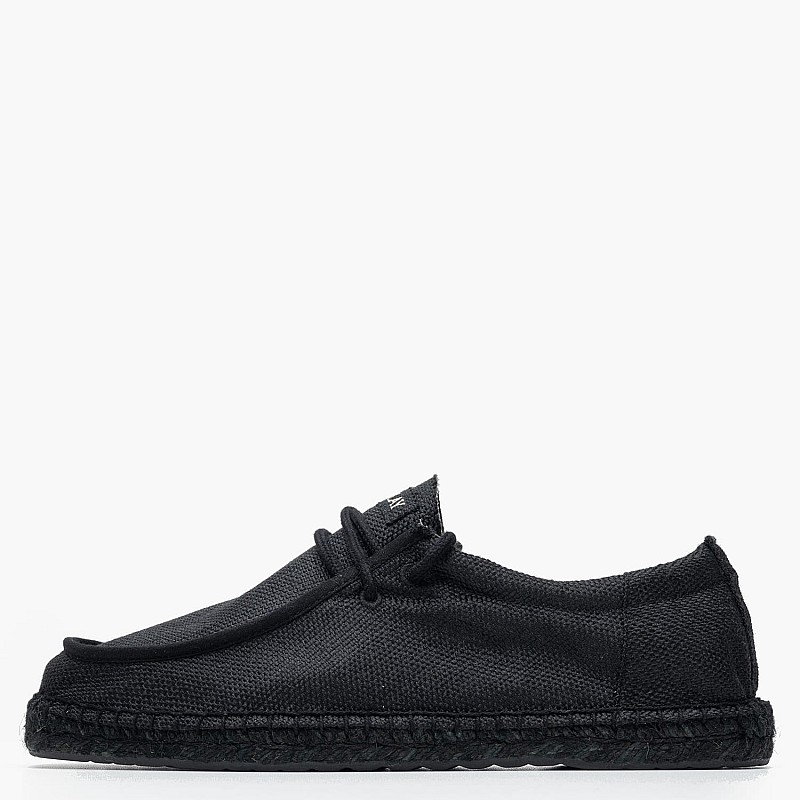 Men Espadrilles Cabo.Jute Black Fabric Replay