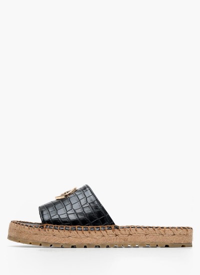 Men Flip Flops & Sandals Ulisse.Tape Black Eco-Leather Replay