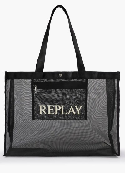 Γυναικείες Τσάντες FW3727 Μαύρο Ύφασμα Replay