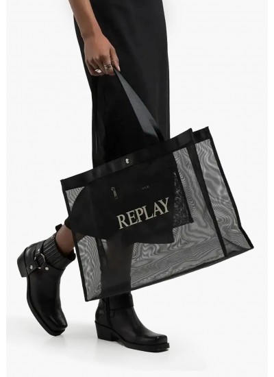 Γυναικείες Τσάντες FW3727 Μαύρο Ύφασμα Replay