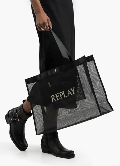 Γυναικείες Τσάντες FW3727 Μαύρο Ύφασμα Replay