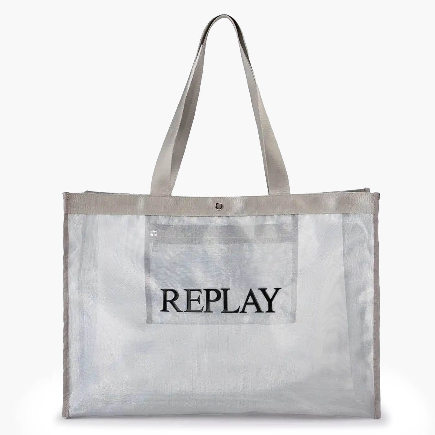 Γυναικείες Τσάντες FW3727 Ασημί Ύφασμα Replay