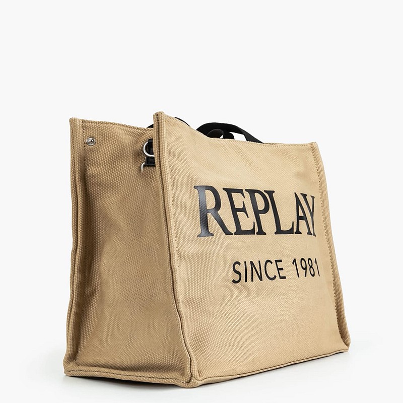 Γυναικείες Τσάντες FW3758 Μπεζ Ύφασμα Replay