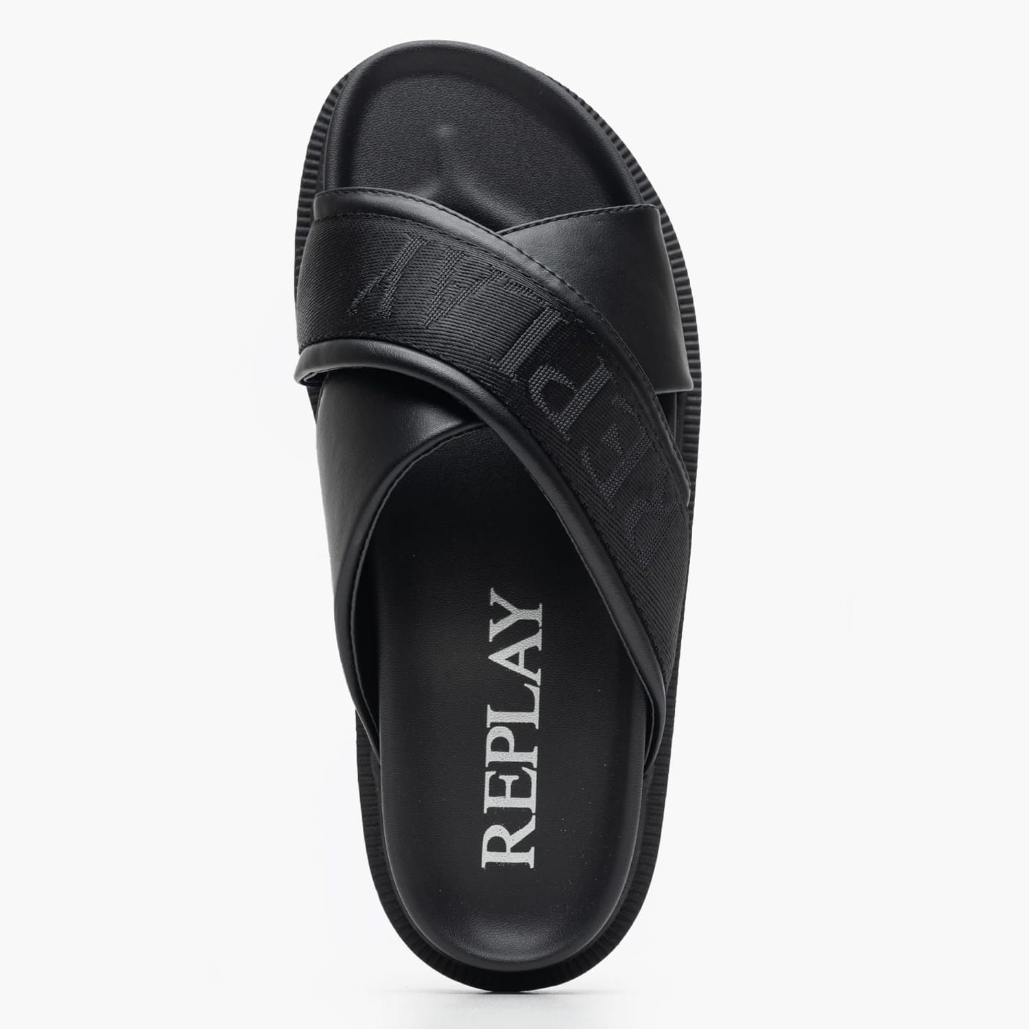 Women Flats Jade.Cross Black ECOleather-Fabric Replay