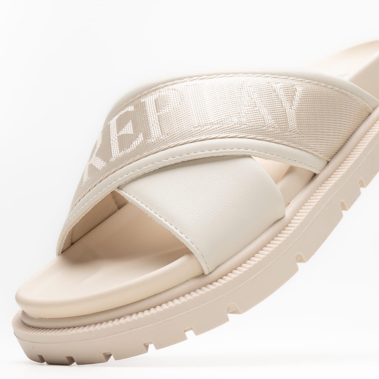 Women Flats Jade.Cross Beige ECOleather-Fabric Replay Women Flats Jade.Cross Beige ECOleather-Fabric Replay