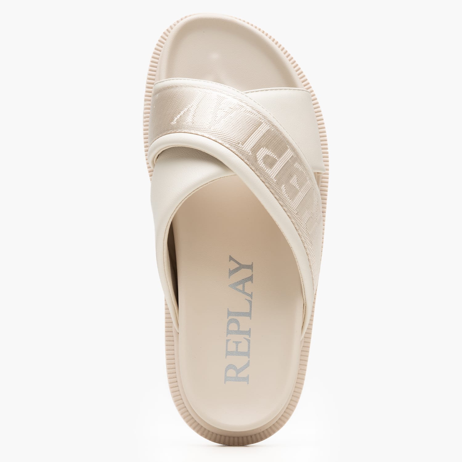 Women Flats Jade.Cross Beige ECOleather-Fabric Replay Women Flats Jade.Cross Beige ECOleather-Fabric Replay