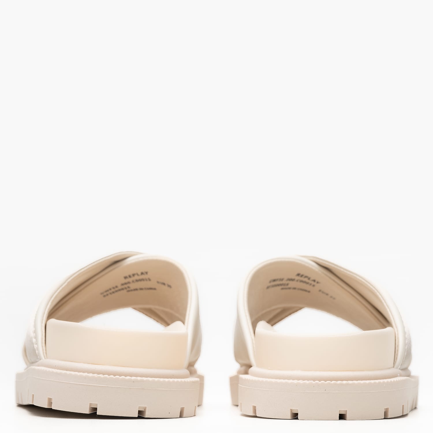 Women Flats Jade.Cross Beige ECOleather-Fabric Replay Women Flats Jade.Cross Beige ECOleather-Fabric Replay