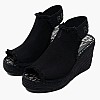 Women Platforms High Jess.Denim Black Fabric Replay Women Platforms High Jess.Denim Black Fabric Replay