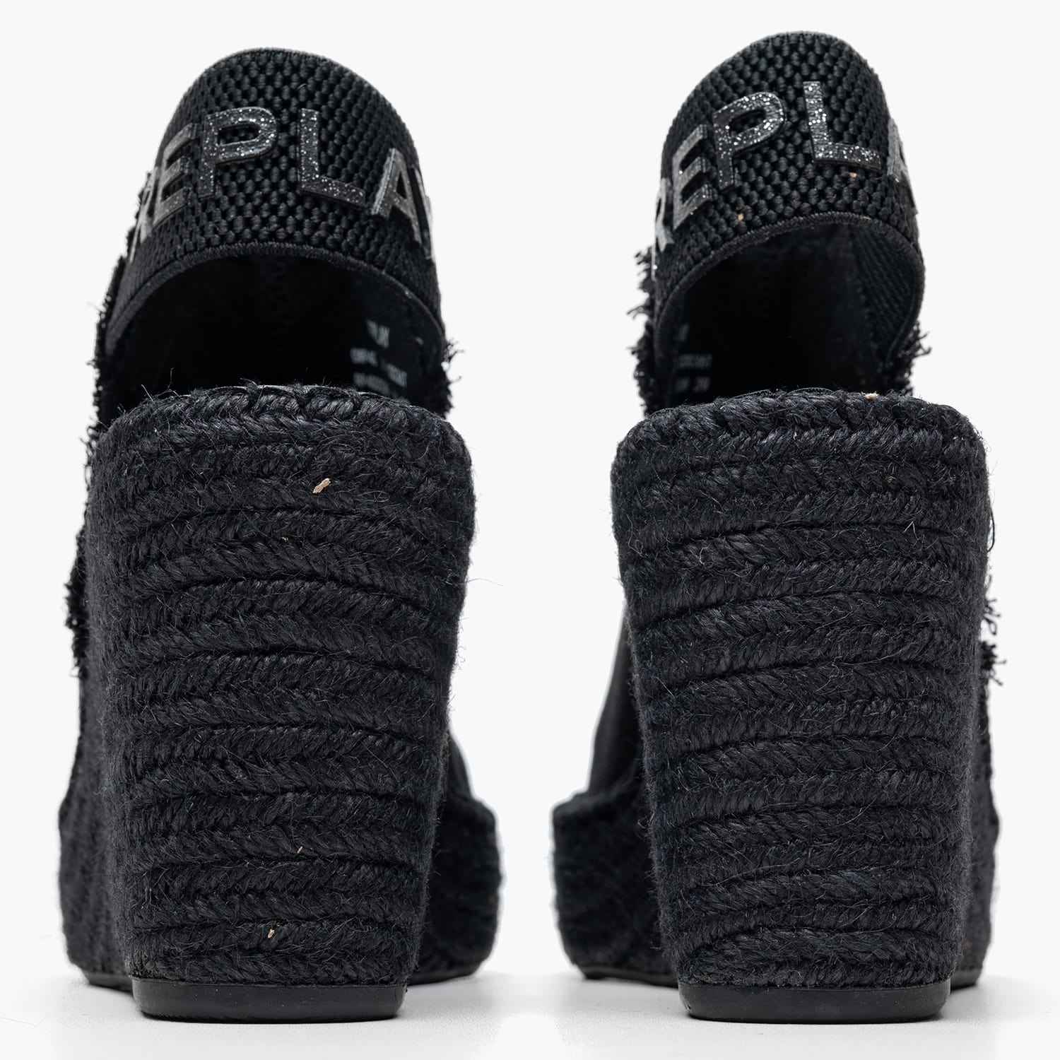 Women Platforms High Jess.Denim Black Fabric Replay Women Platforms High Jess.Denim Black Fabric Replay