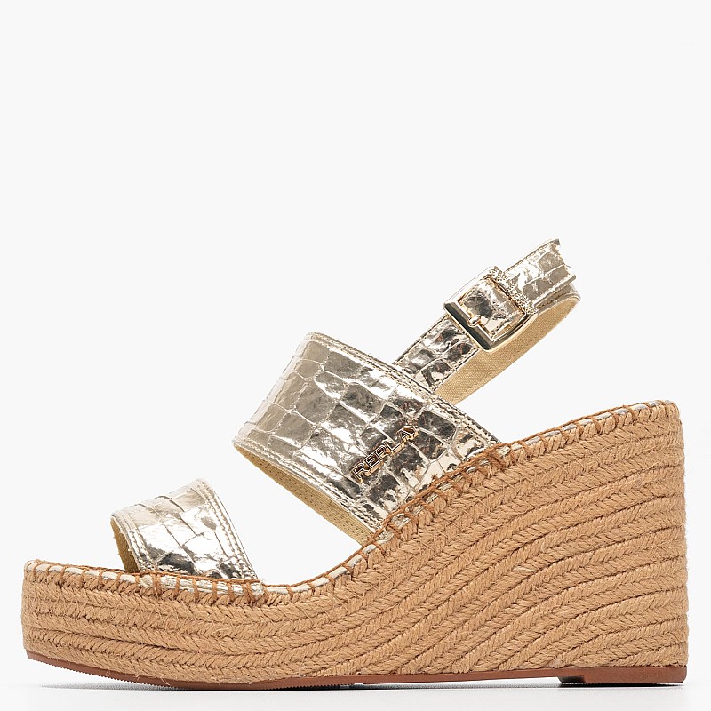 Women Platforms High Jess.Double Gold ECOleather Replay