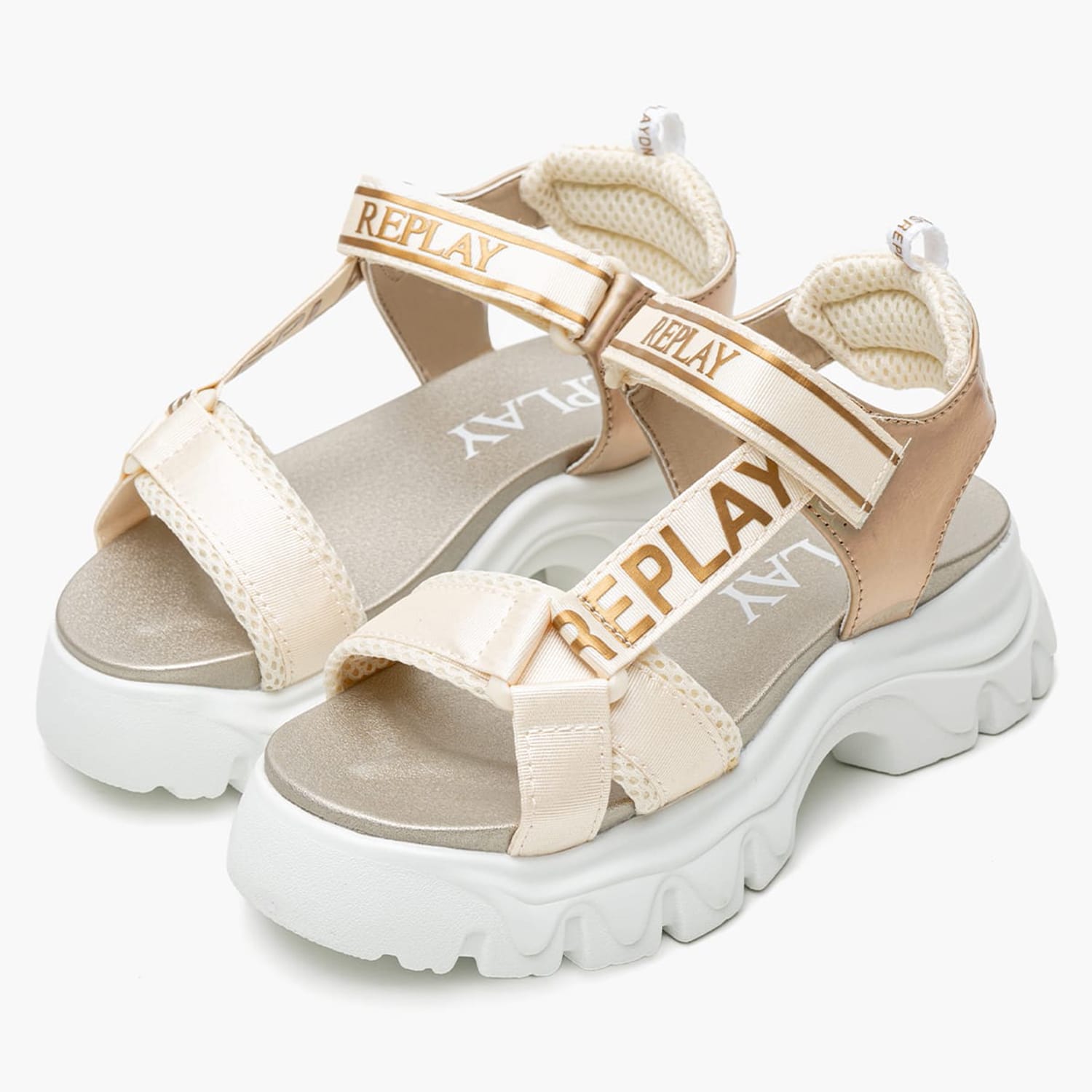 Kids Flip Flops & Sandals Juyce.Jr1 Gold Fabric Replay Kids Flip Flops & Sandals Juyce.Jr1 Gold Fabric Replay