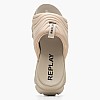Women Mules Juyce.Slide Taupe Fabric Replay Women Mules Juyce.Slide Taupe Fabric Replay