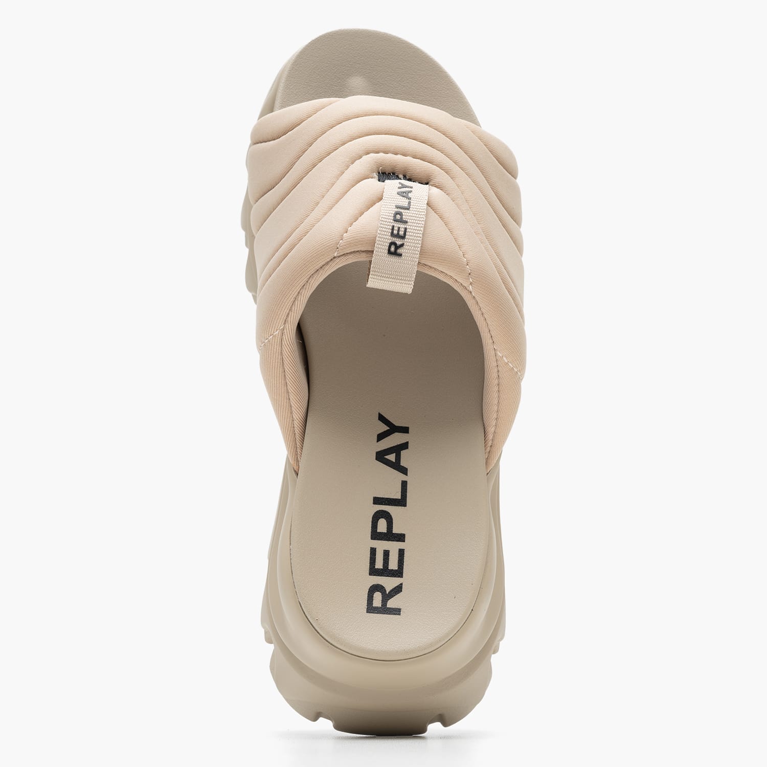Women Mules Juyce.Slide Taupe Fabric Replay Women Mules Juyce.Slide Taupe Fabric Replay