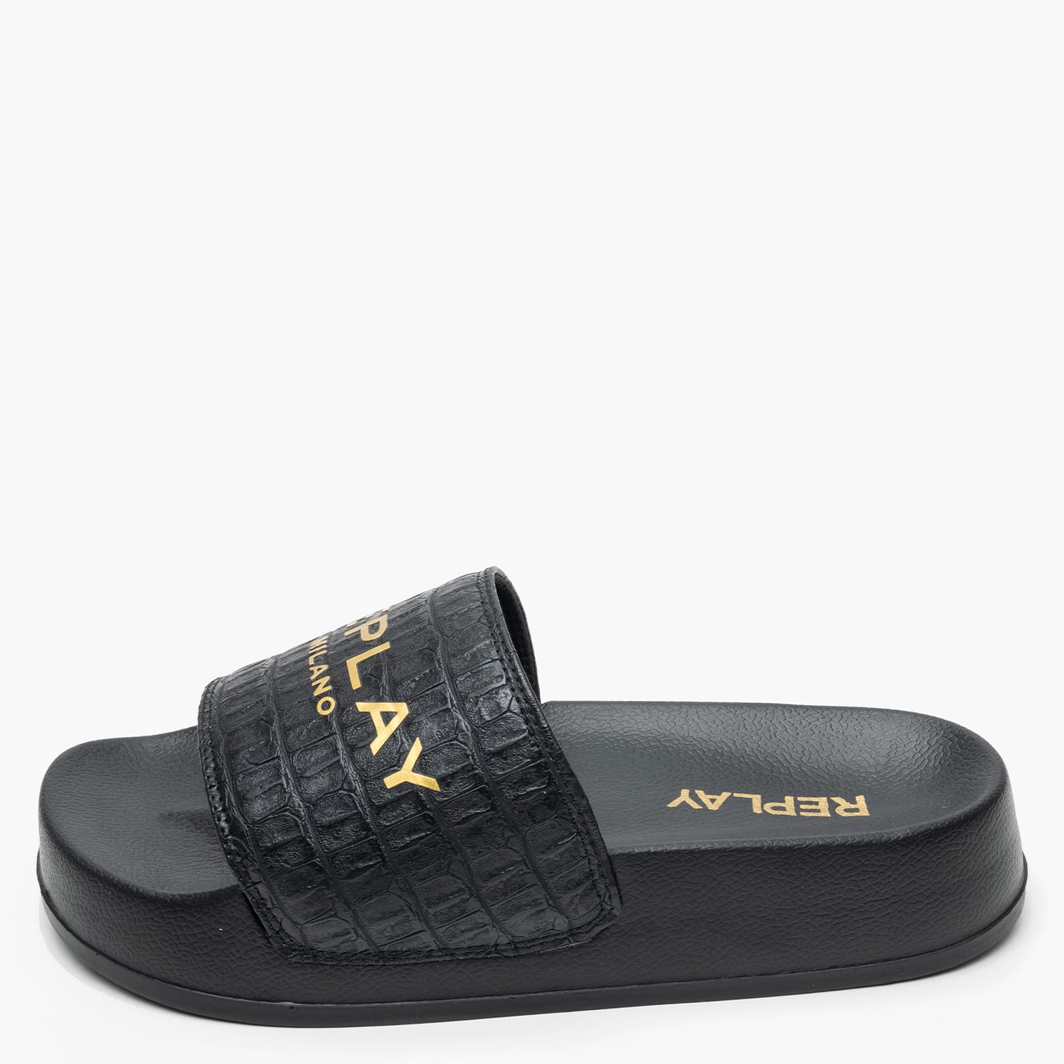 Γυναικείες Σαγιονάρες & Πέδιλα Lotty.Cocco2 Μαύρο ECOleather Replay