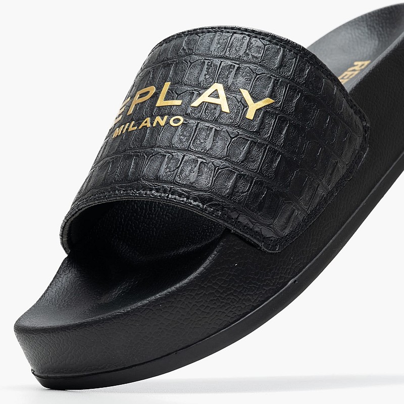 Women Flip Flops & Sandals Lotty.Cocco2 Black ECOleather Replay