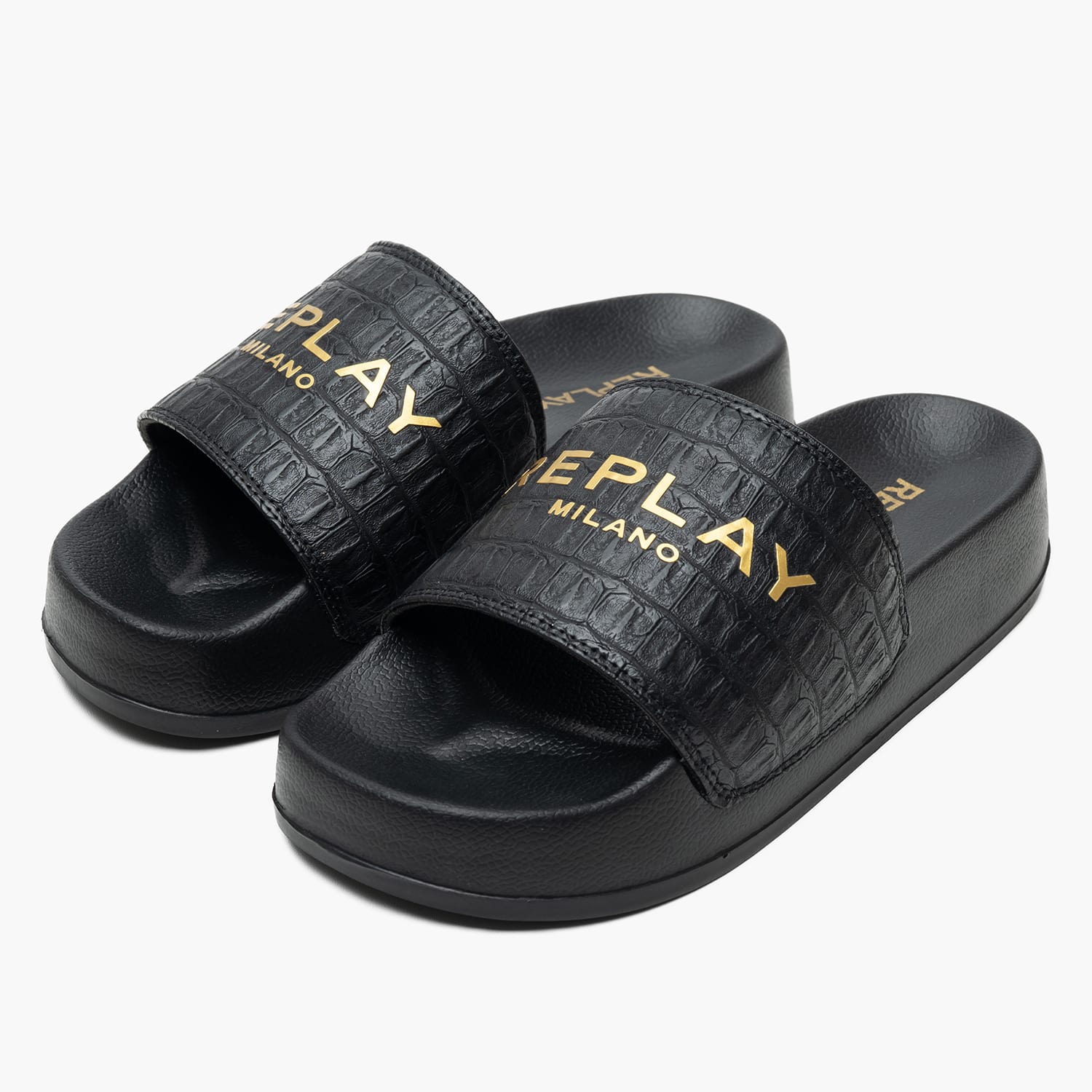 Women Flip Flops & Sandals Lotty.Cocco2 Black ECOleather Replay Women Flip Flops & Sandals Lotty.Cocco2 Black ECOleather Replay
