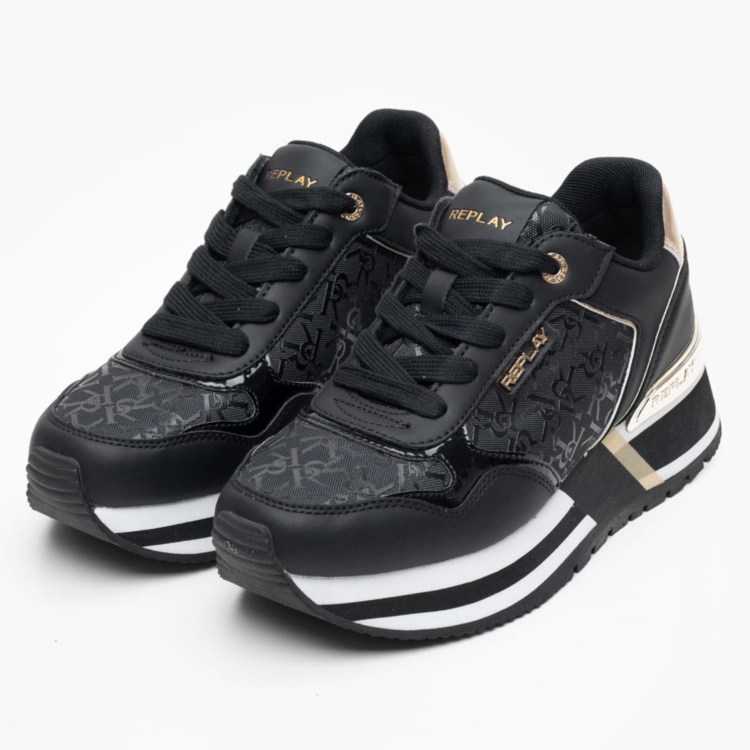 Γυναικεία Παπούτσια Casual Mennet.Allover Μαύρο ECOleather-Ύφασμα Replay Γυναικεία Παπούτσια Casual Mennet.Allover Μαύρο ECOleather-Ύφασμα Replay