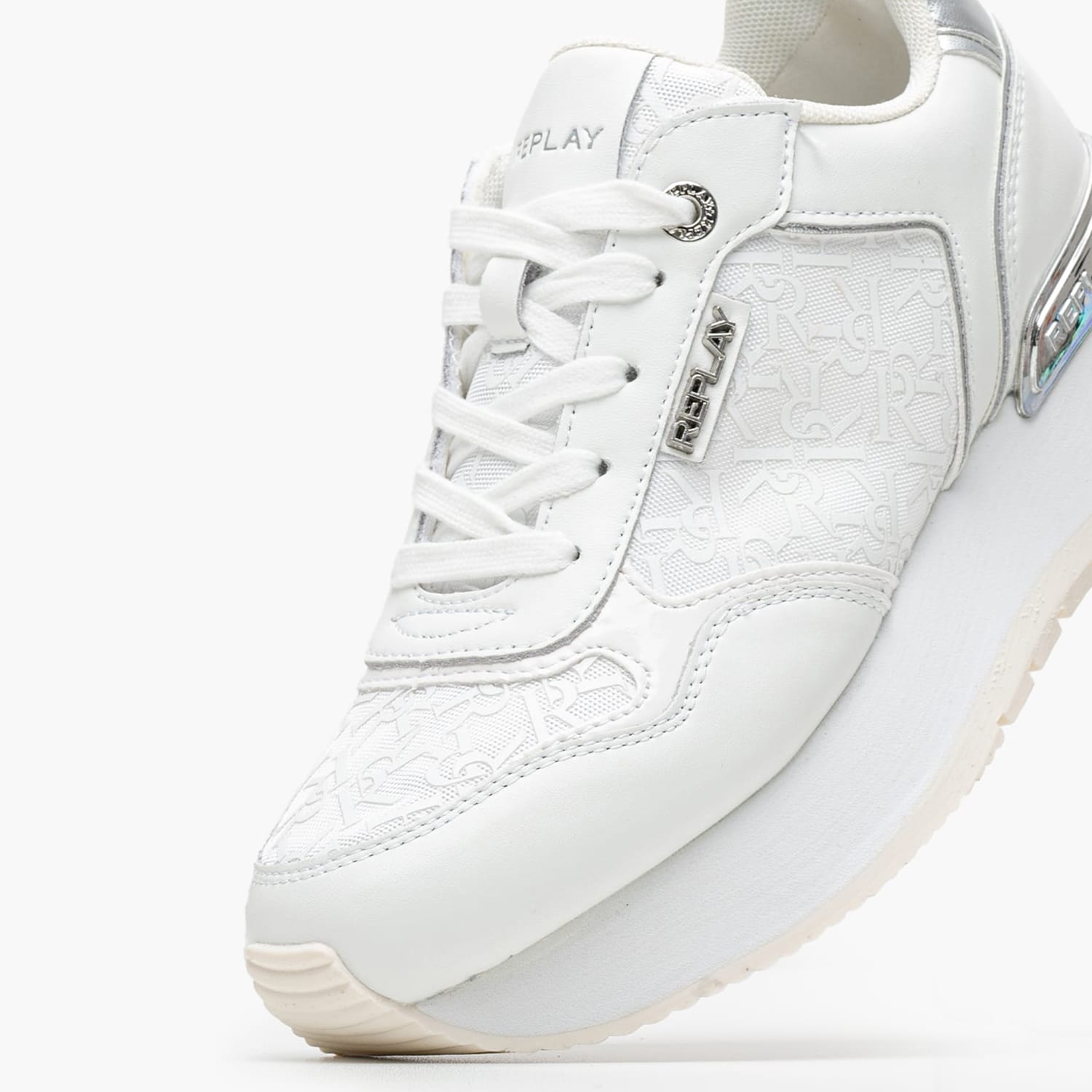 Γυναικεία Παπούτσια Casual Mennet.Allover Άσπρο ECOleather-Ύφασμα Replay