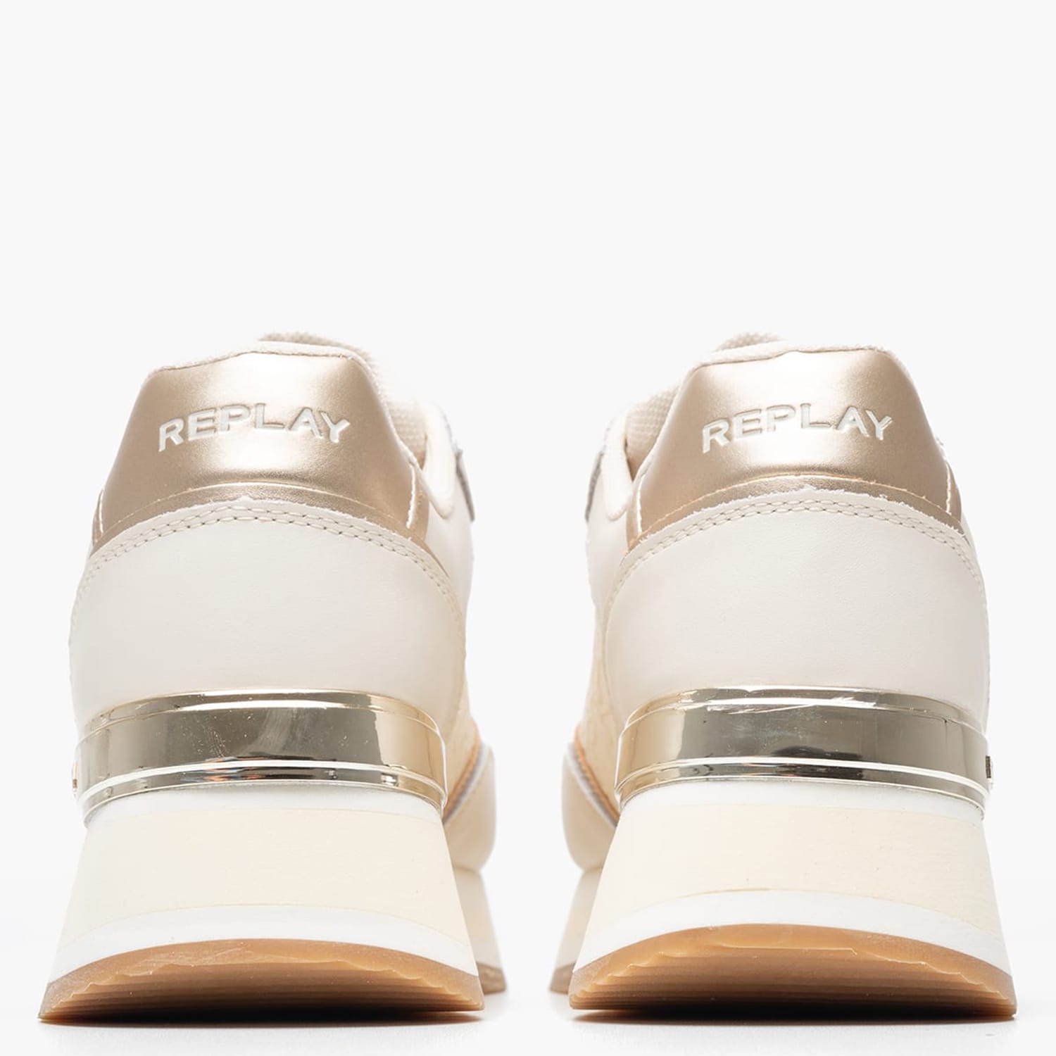 Women Casual Shoes Mennet.Allover Beige ECOleather-Fabric Replay Women Casual Shoes Mennet.Allover Beige ECOleather-Fabric Replay