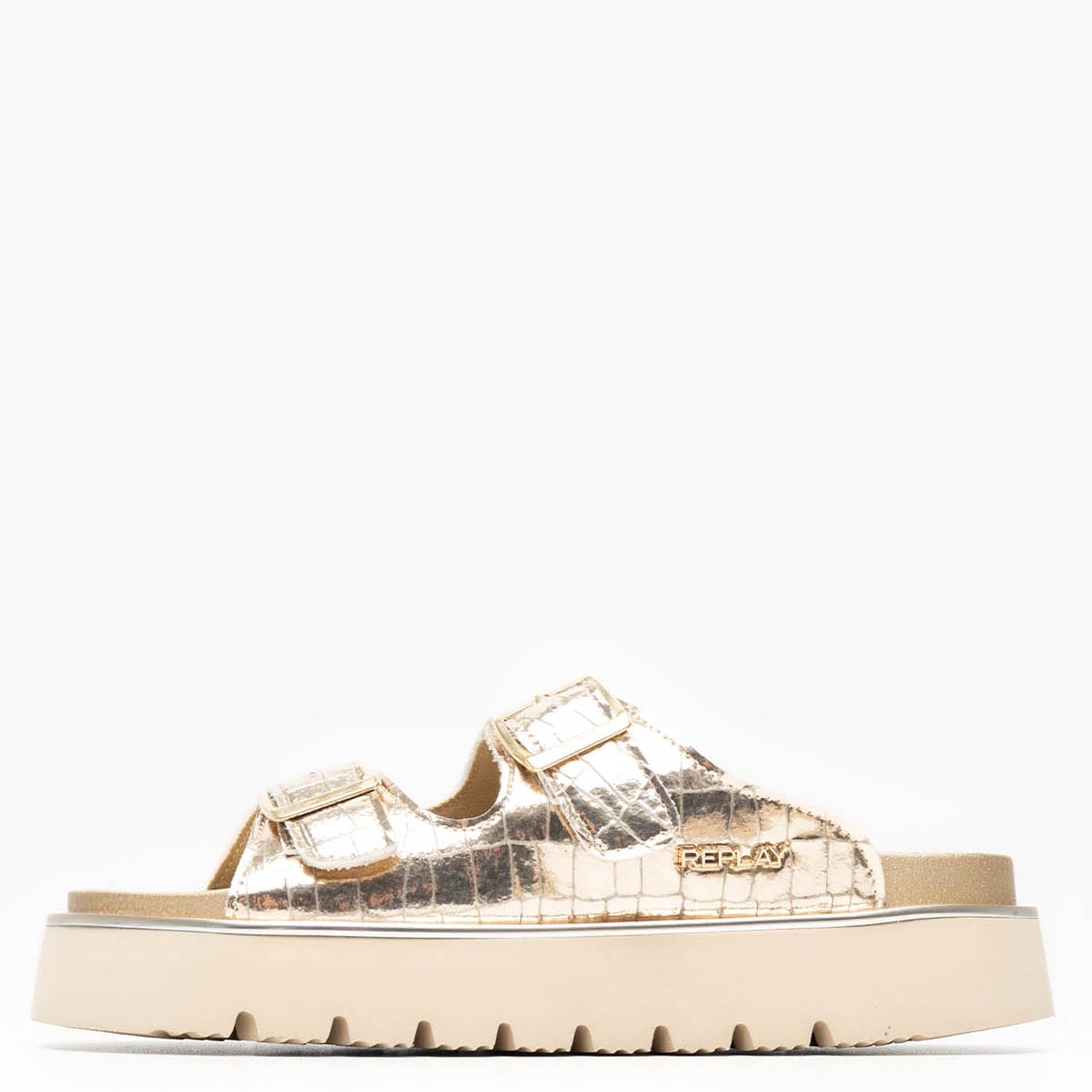 Γυναικεία Flats Muddy.Cocco Χρυσό ECOleather Replay