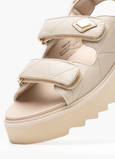 Γυναικείες Πλατφόρμες Χαμηλές New.Alicante Μπεζ ECOleather Replay