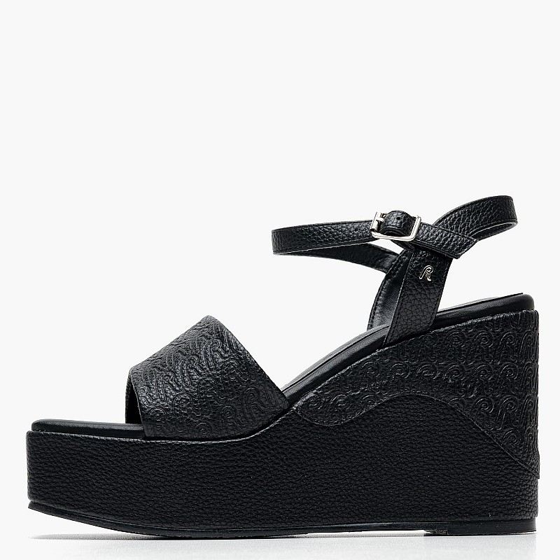 Women Platforms High Noelle.Tone Black ECOleather Replay