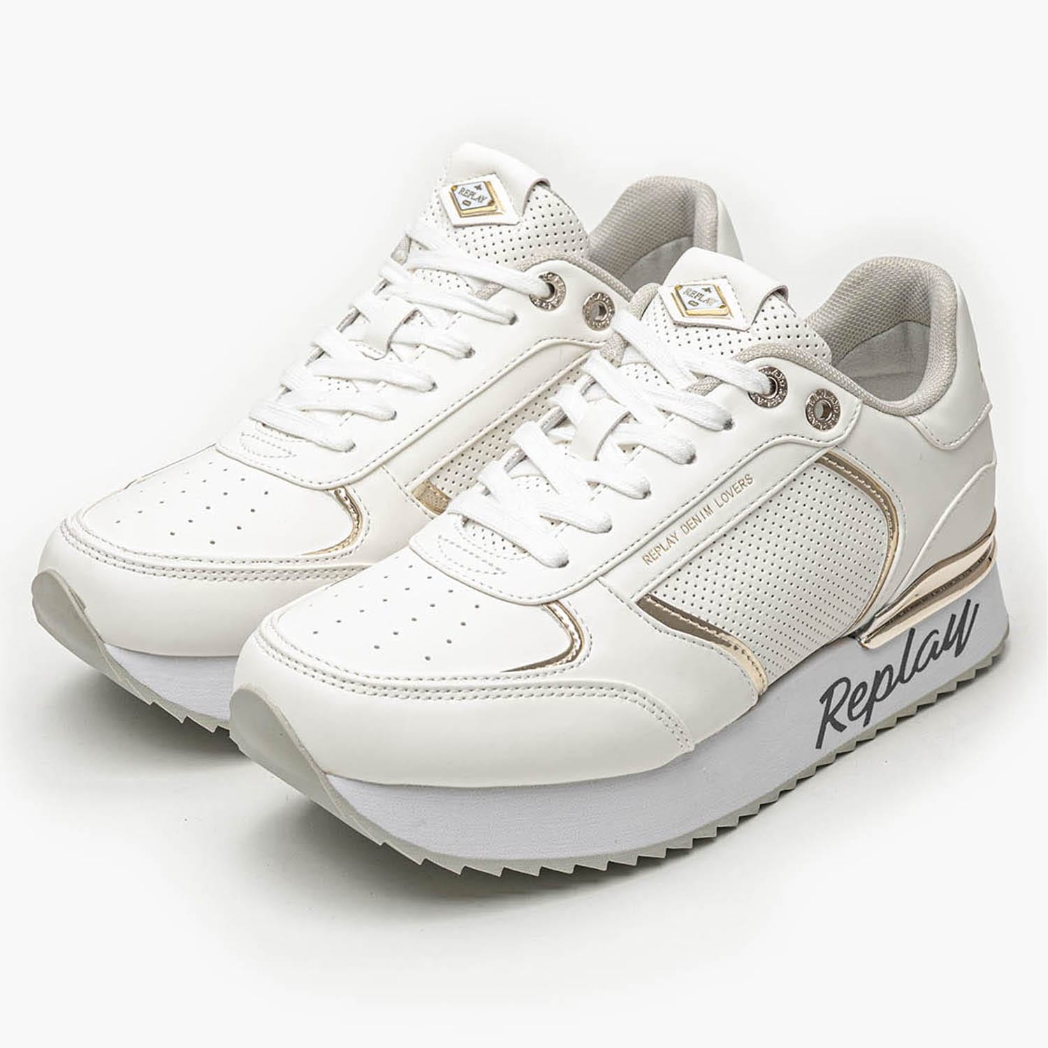 Γυναικεία Παπούτσια Casual Penny.Pierce Άσπρο ECOleather Replay Γυναικεία Παπούτσια Casual Penny.Pierce Άσπρο ECOleather Replay