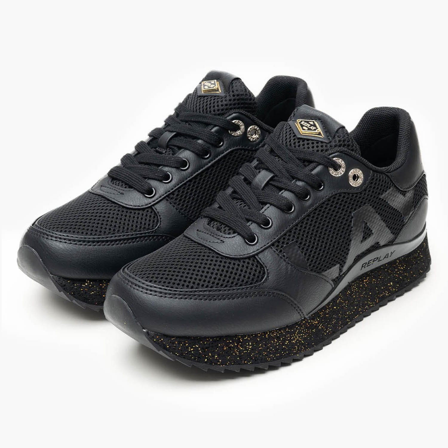 Γυναικεία Παπούτσια Casual Penny.Wave2 Μαύρο ECOleather-Ύφασμα Replay Γυναικεία Παπούτσια Casual Penny.Wave2 Μαύρο ECOleather-Ύφασμα Replay