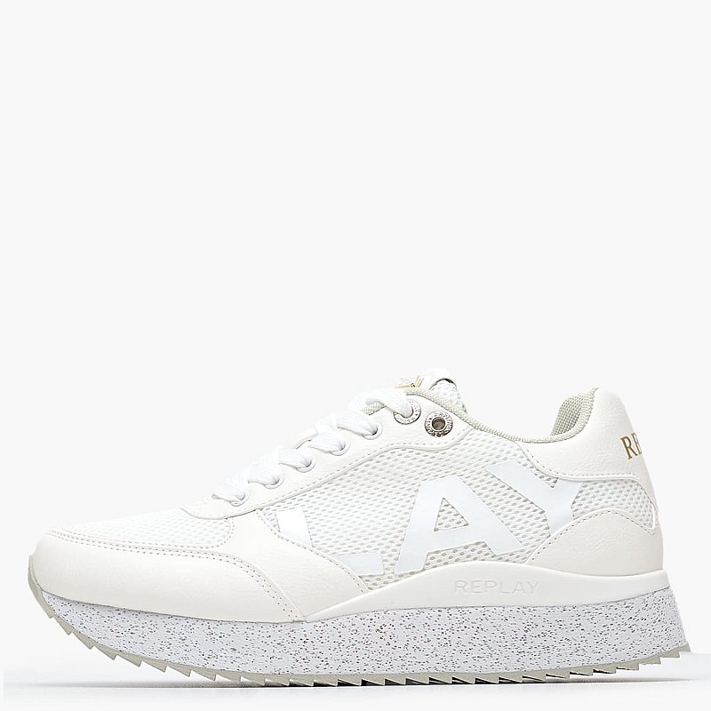 Women Casual Shoes Penny.Wave2 White ECOleather-Fabric Replay