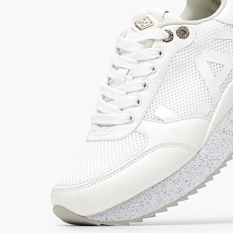 Women Casual Shoes Penny.Wave2 White ECOleather-Fabric Replay
