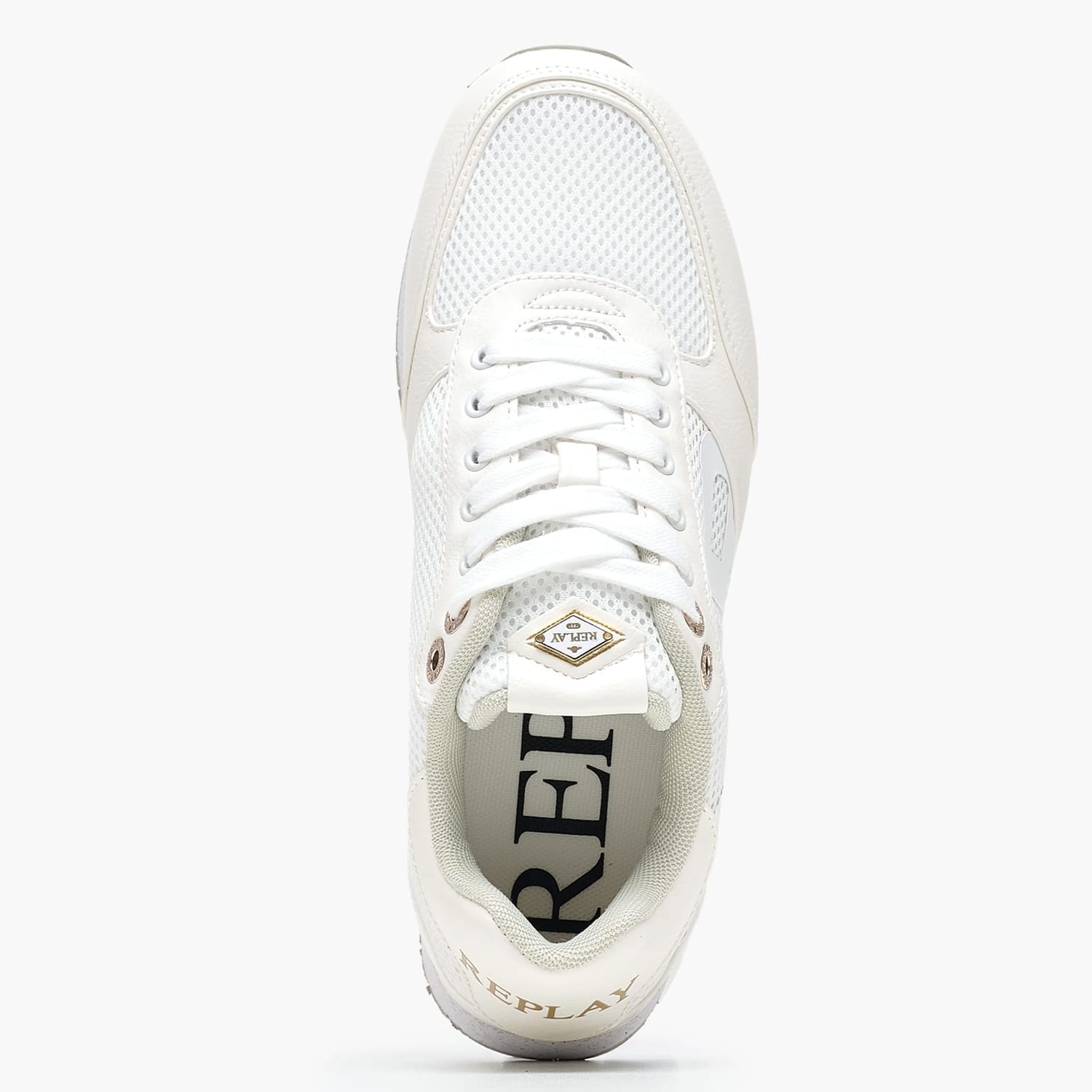 Women Casual Shoes Penny.Wave2 White ECOleather-Fabric Replay Women Casual Shoes Penny.Wave2 White ECOleather-Fabric Replay