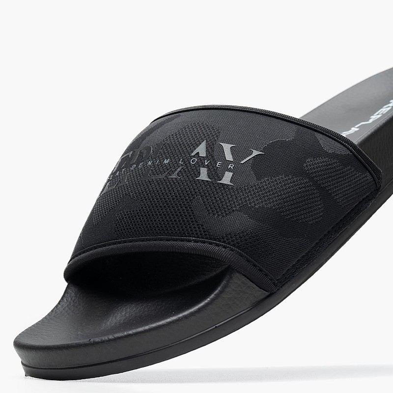 Men Flip Flops & Sandals Up.Hidden Black Fabric Replay