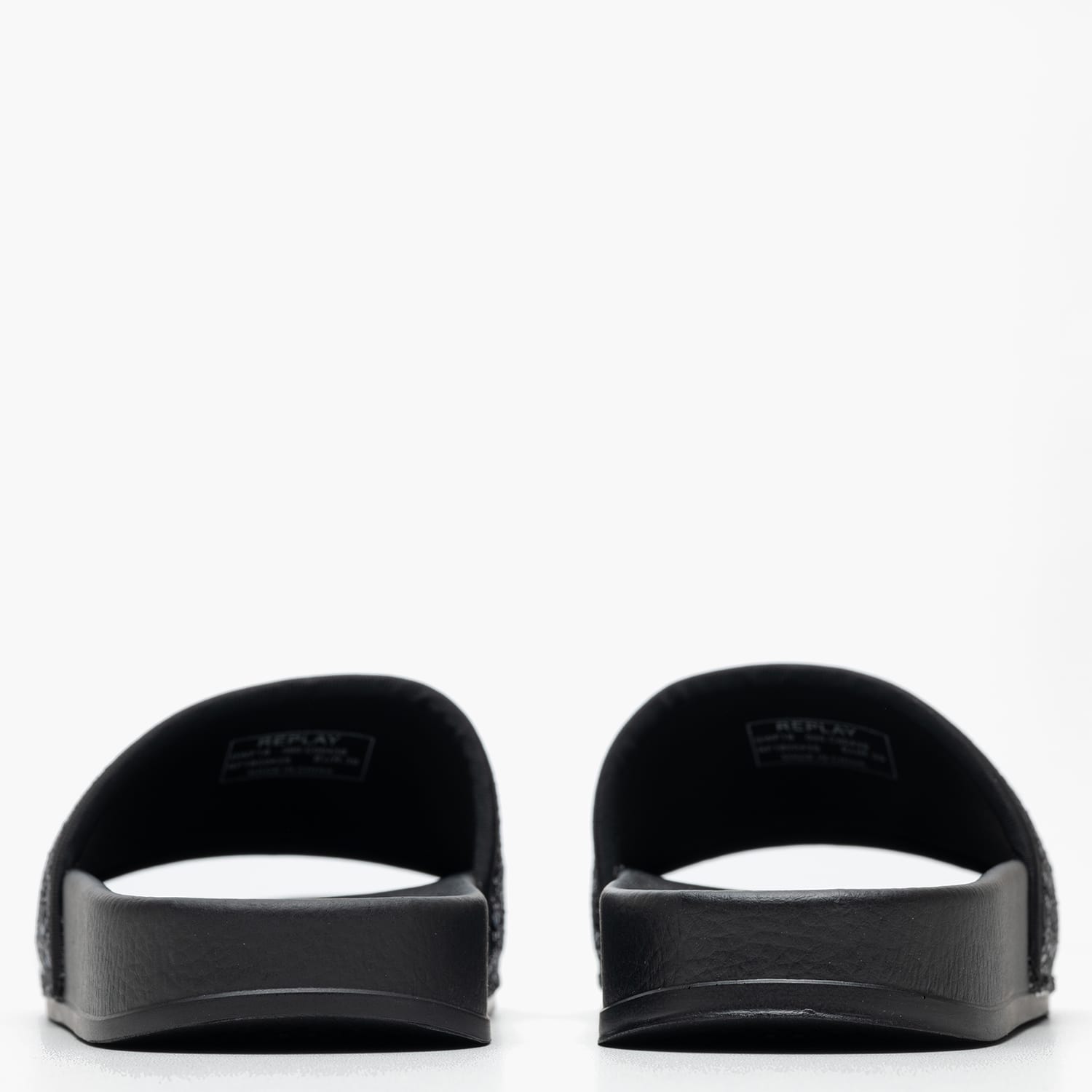Women Flip Flops & Sandals Up.Tone Black ECOleather Replay